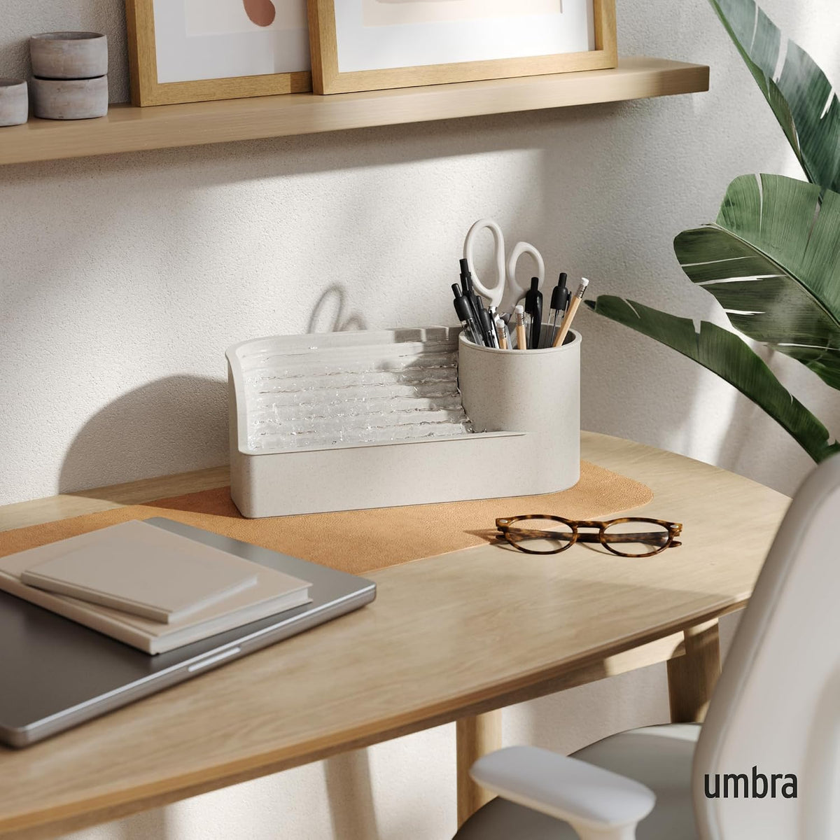Umbra Stream Water Fountain, Indoor Tabletop Zen Desktop, Sand