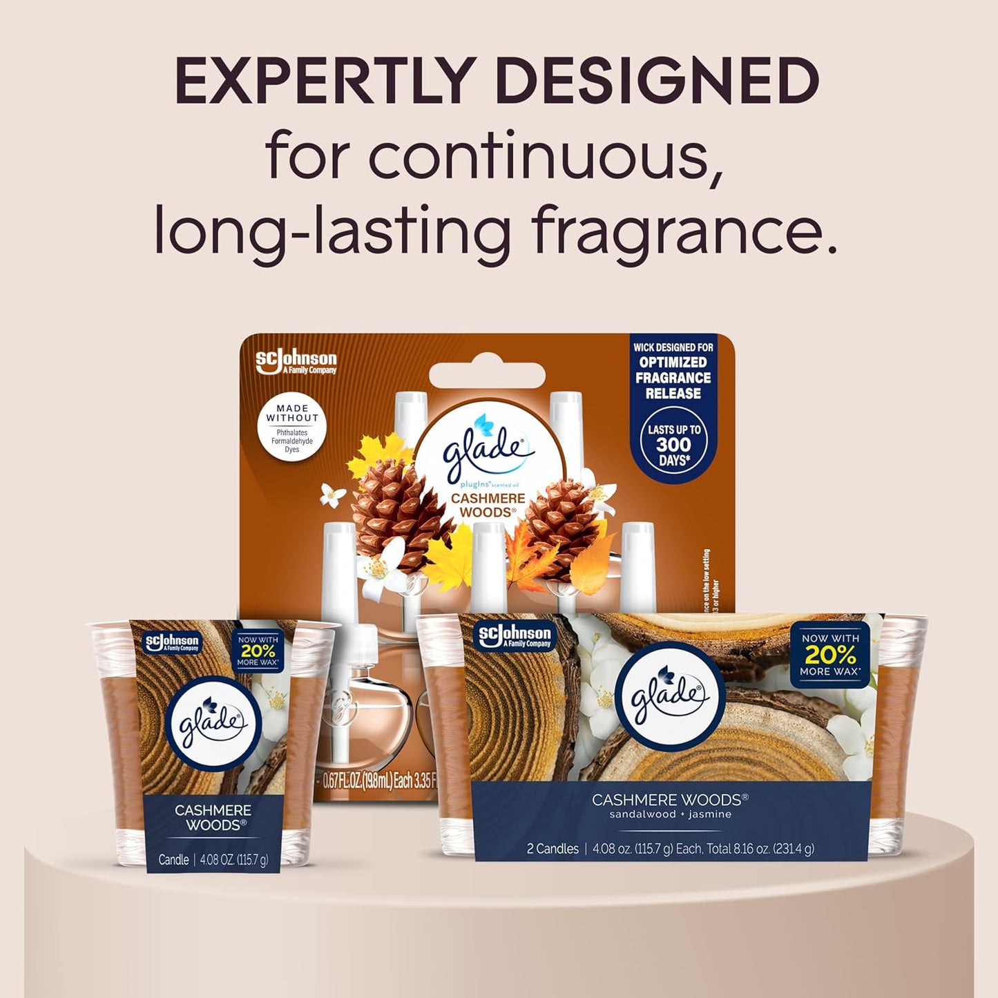Glade 1-Wick Scented Candle Jar, Clean Linen, Air Freshener Infused with Essential Oils, 4.08 Oz, 2 Count
