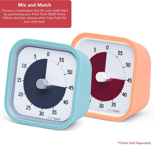 Time Timer MOD 60-Minute Visual Timer, Home Edition, Silent Operation, Study Tool for Homeschool and Office Use (Pale Shale)