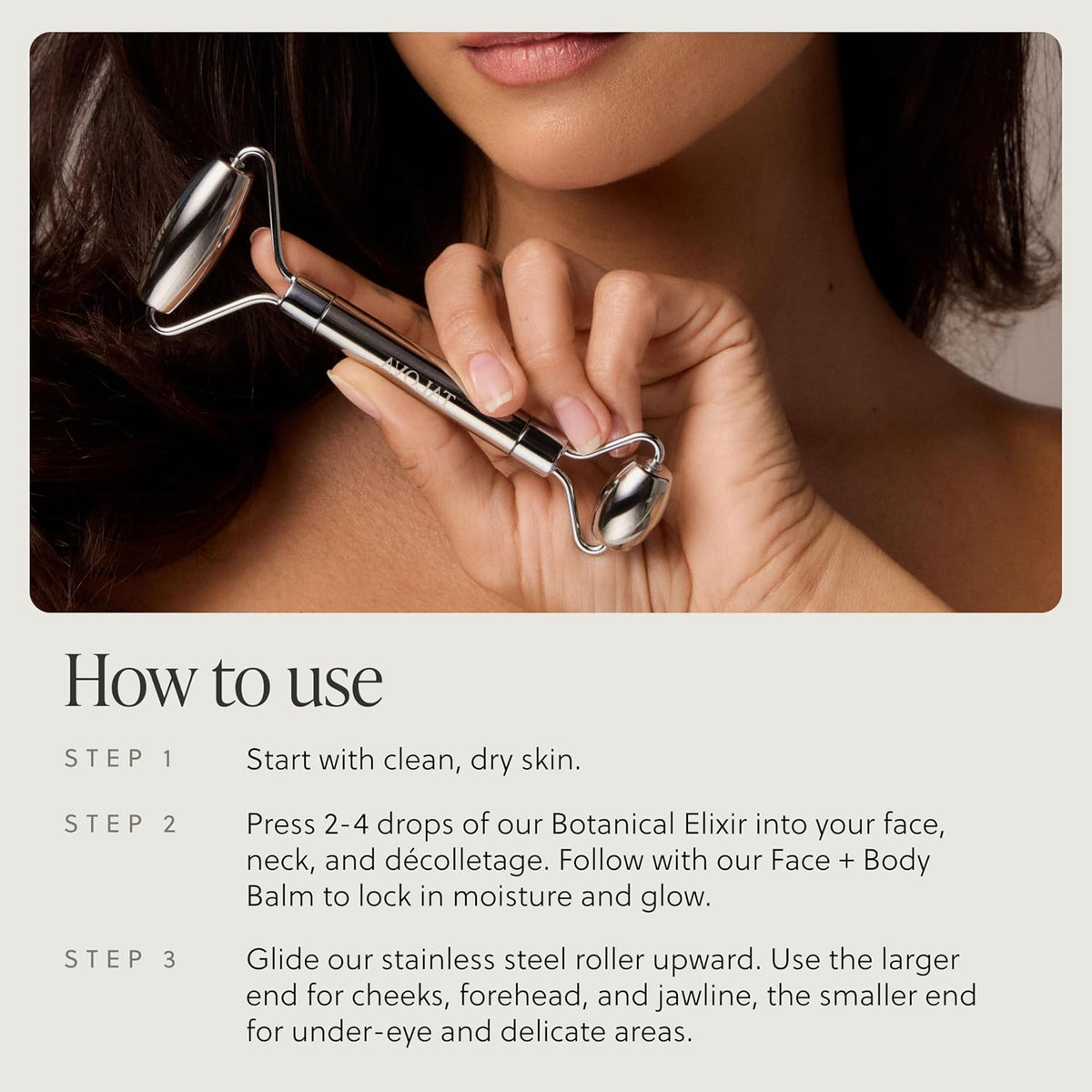 304-Grade Stainless Steel Facial Roller