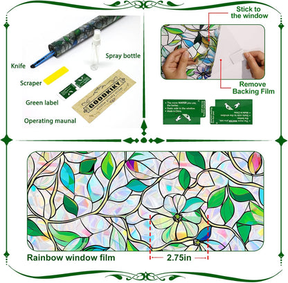 Frosted Glass Window Film, Decorative Sun Heat Blocking,Anti UV Save Energy