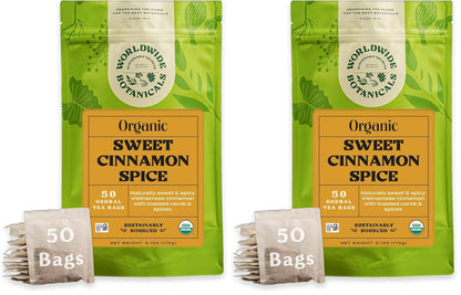 Worldwide Botanicals Organic Lemon Balm Tea, 25 Tea Bags - 50% more herbs with 2.25g per teabag - 100% Pure Lemon Balm Leaves, Kosher
