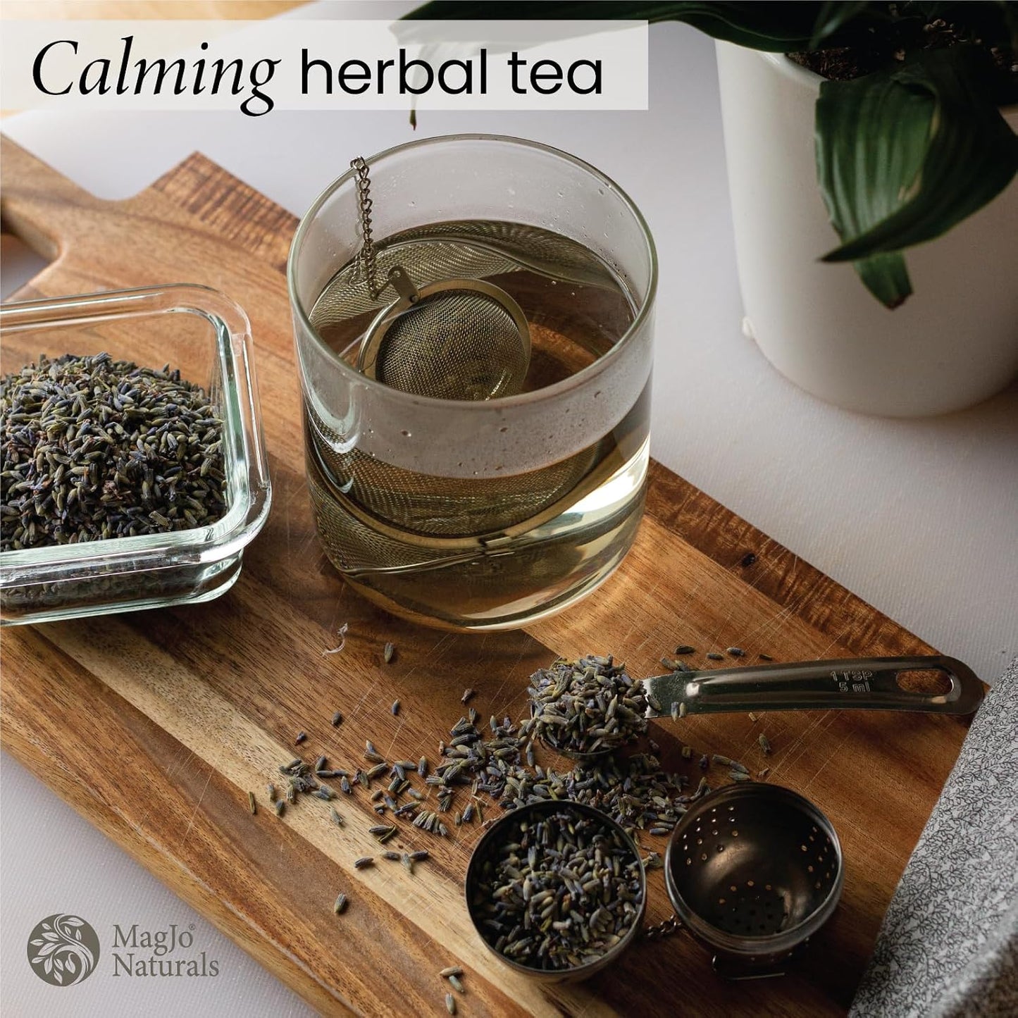 MagJo Naturals Lemon Balm Tea, Bulk Herbal Tea, Loose Leaf Melissa Officinalis, Caffeine Free, Cut and Sifted, 1 pound (16 ounces) (1 pack)
