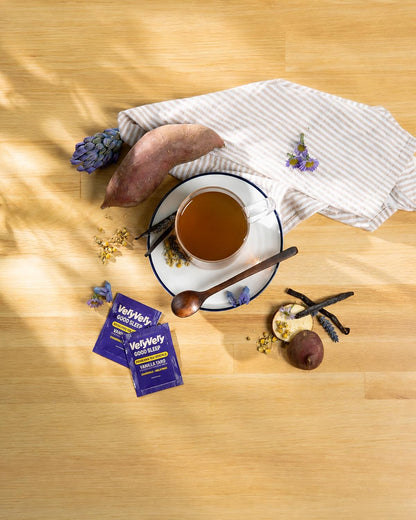 VeryVery Good Tea Sleep Mix, Vanilla Taro, Melatonin, 10 Packets