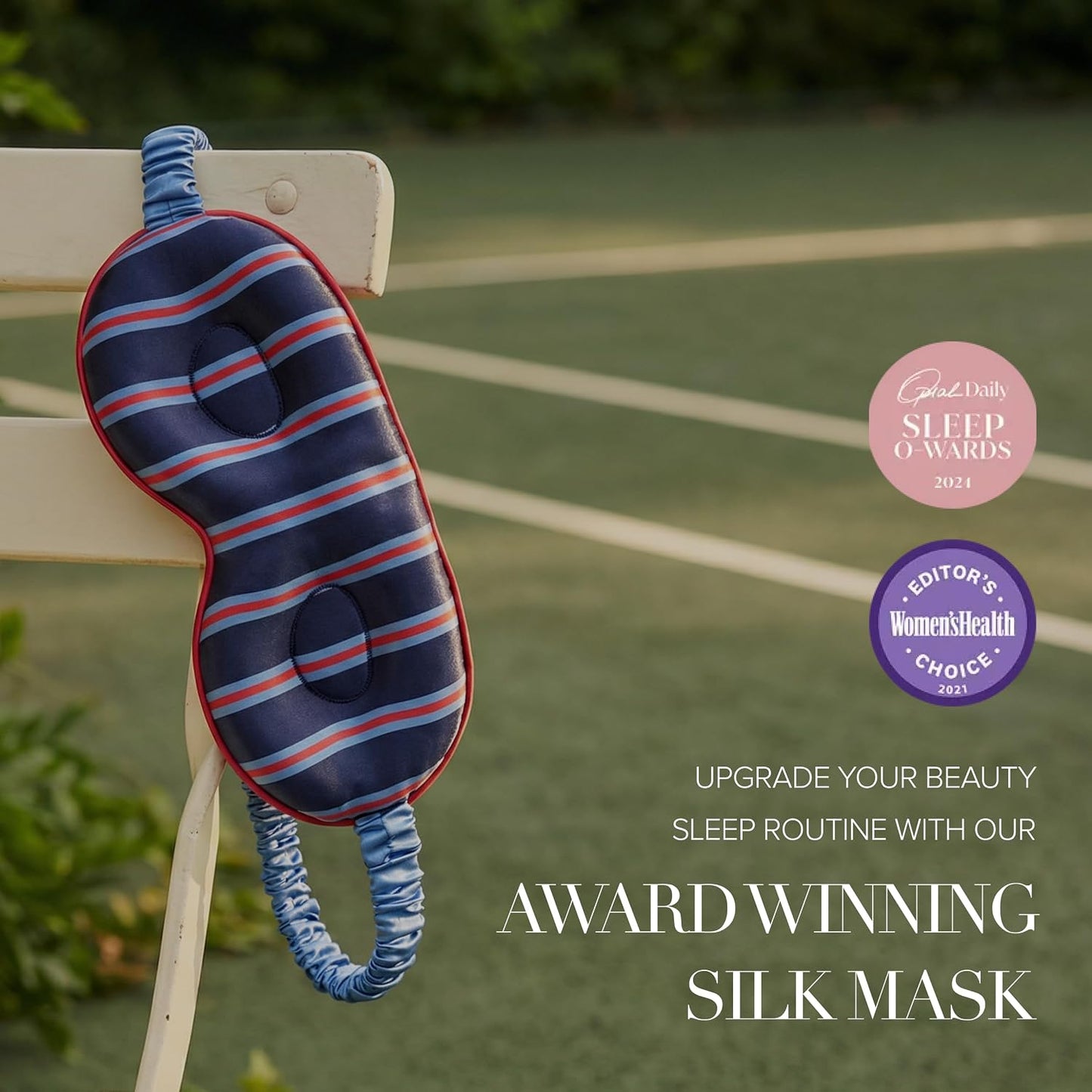 slip Contour Sleep Mask | 100% Pure Mulberry Silk, Ultra Soft | Contoured Design, Prevents Eye Pressure | Adjustable Strap, Ideal for Travel - Black