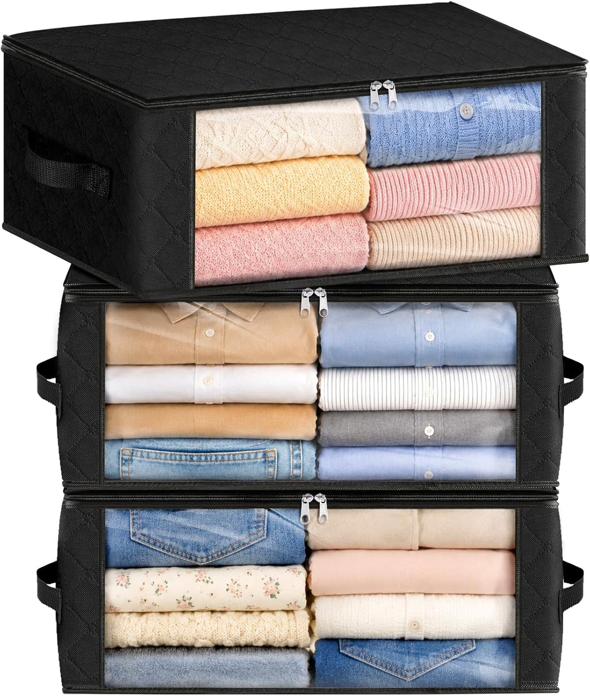 Fab totes Storage Bags for Clothes Blanket Storage Bins with Lids