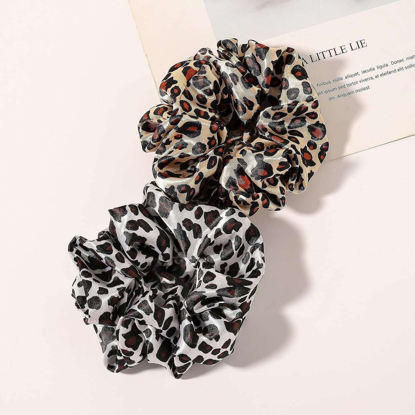 16 Pcs Scrunchies for Women - Black Satin Silk Scrunchies for Girls Hair Ties Elastics Bands Ponytail Holder Hair Accessories