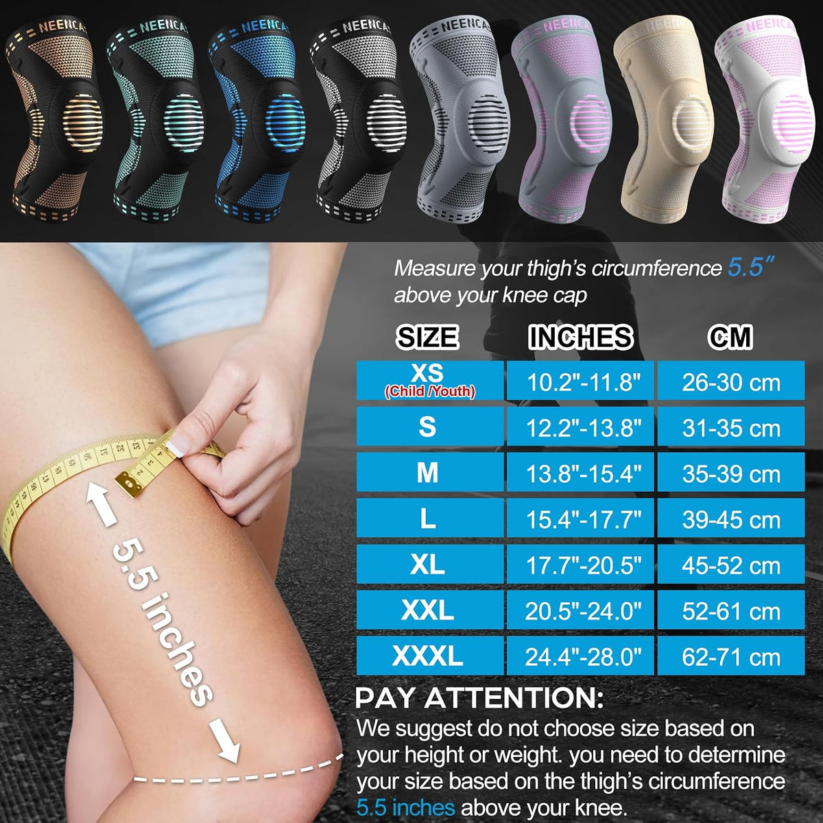 NEENCA Professional Knee Brace, Medical Knee Support for Women & Men Relief