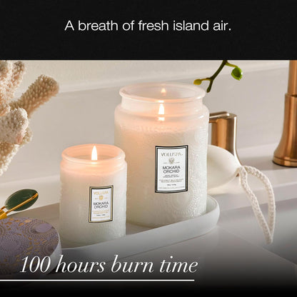 Voluspa Baltic Amber Candle, 18 oz, Coconut Wax Blend, Scented Candles for Home, 100 Hour Burn Time, Candle Jar