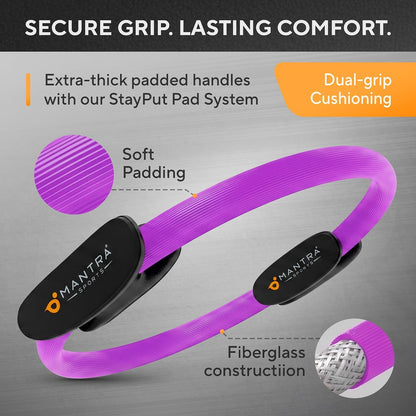 Pilates Ring Circle, Magic Circle Pilates Ring, Inner Thigh Exercise Equipment, Fitness Rings for Women, Thigh Master Inner Thigh Exerciser, Yoga Ring Pilates Equipment for Home Workouts