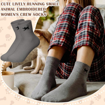 Eurzom 10 Pairs Socks Womens Crew Elastic Ankle Length Cotton Socks Aesthetic Cute Lightweight Low Cut Gifts for Women - Colors A