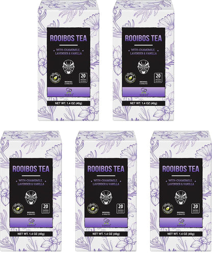 Soeos Organic Rooibos Tea, 100 Count (Pack of 1), Naturally Sweet Herbal Tea, Caffeine Free, USDA Organic, Red Rooibos Tea Bags, Farmed in South Africa 9oz (250g)