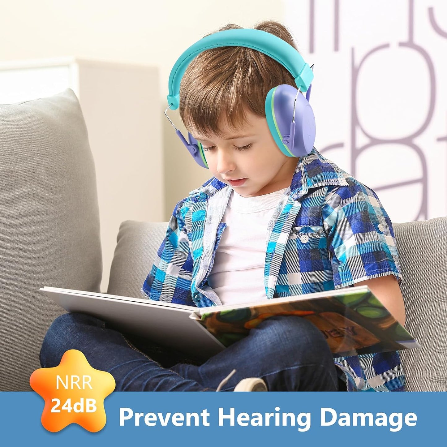 ProCase Kids Noise Cancelling Headphones, Kids Ear Protection Monster Jam Truck, Fireworks Hearing Protection Noise Reduction, Noise Canceling Earmuffs for Sensory Autism Toddler Children -Red