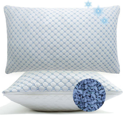 Cooling Adjustable Queen Pillows for Side Back Sleepers