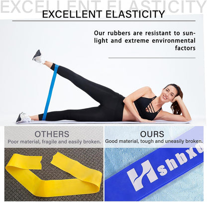 Resistance Bands for Physical Therapy, Bands for Working Out, Latex Free Elastic and Exercise Bands Set for Stretching, Suitable for Rehab, Yoga, Pilates, Gym, Home Exercise