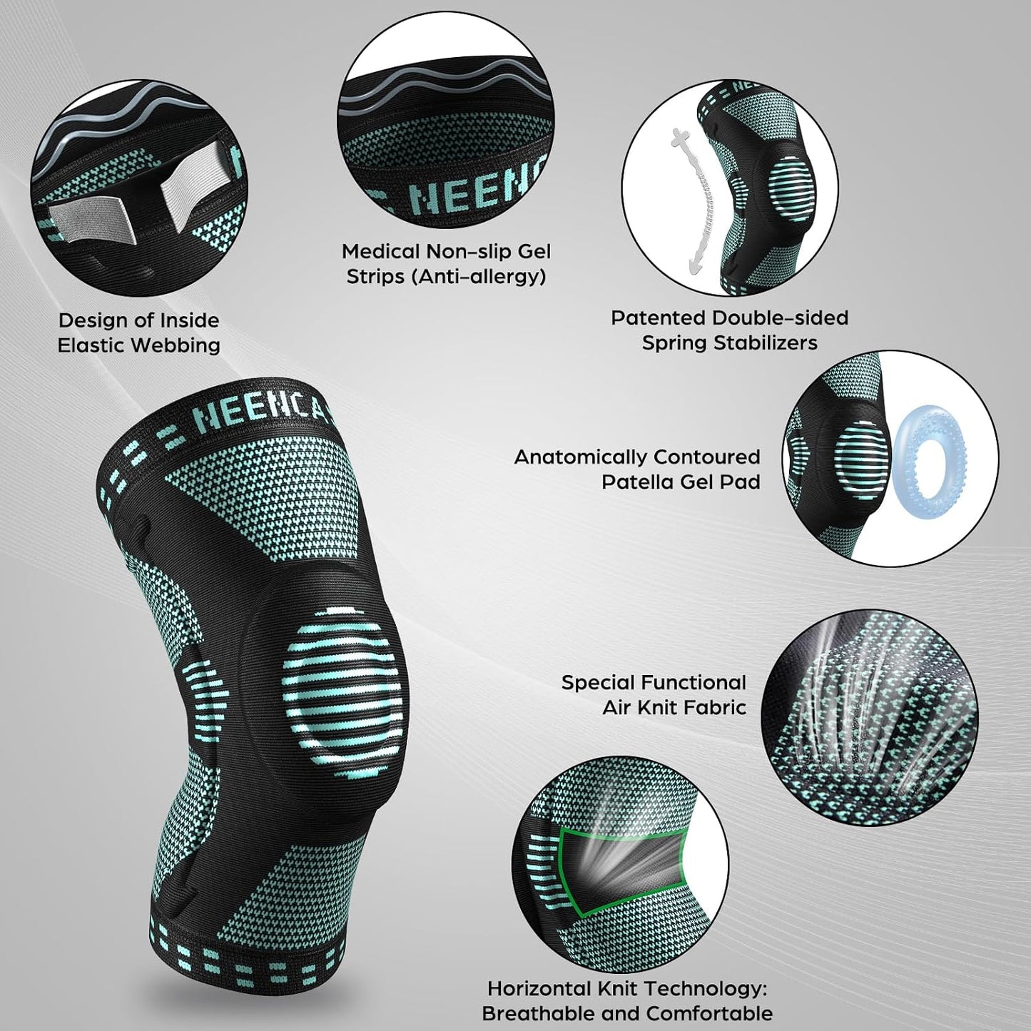 NEENCA Professional Knee Brace, Medical Knee Support for Women & Men Relief
