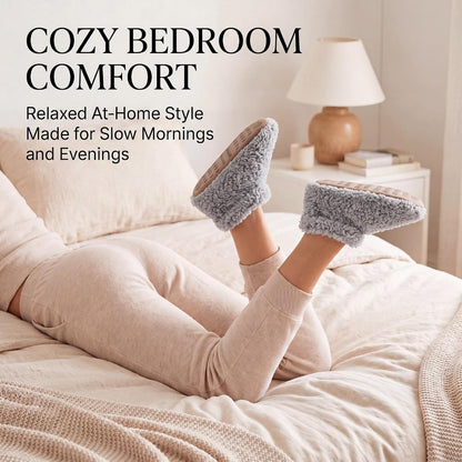 Cozylook Fuzzy Slippers for Women Indoor Soft Sole Slipper Socks