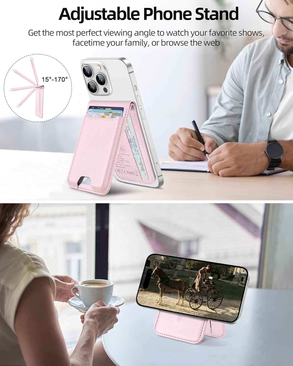 ExtreLife for Magsafe Wallet, Works with Apple Find My, 6 Cards Holder