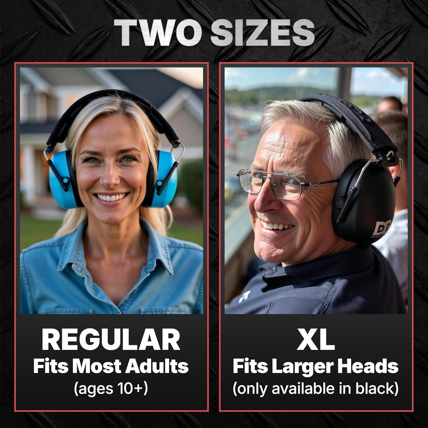 DECIBEL DEFENSE Professional Safety Ear Muffs 37dB NRR - The HIGHEST Rated & MOST COMFORTABLE Ear Protection for Shooting & Industrial Use - THE BEST HEARING PROTECTION...GUARANTEED (BLACK)