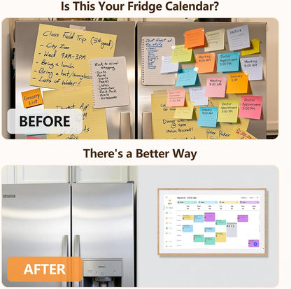 Digital Calendar, 15.6 Inch Wall Planner Electronic Calendar & Chore Chart, Smart Touchscreen Interactive Display for Family Schedules, Great for Organizing Your Routines, Wall & Desk Mountable