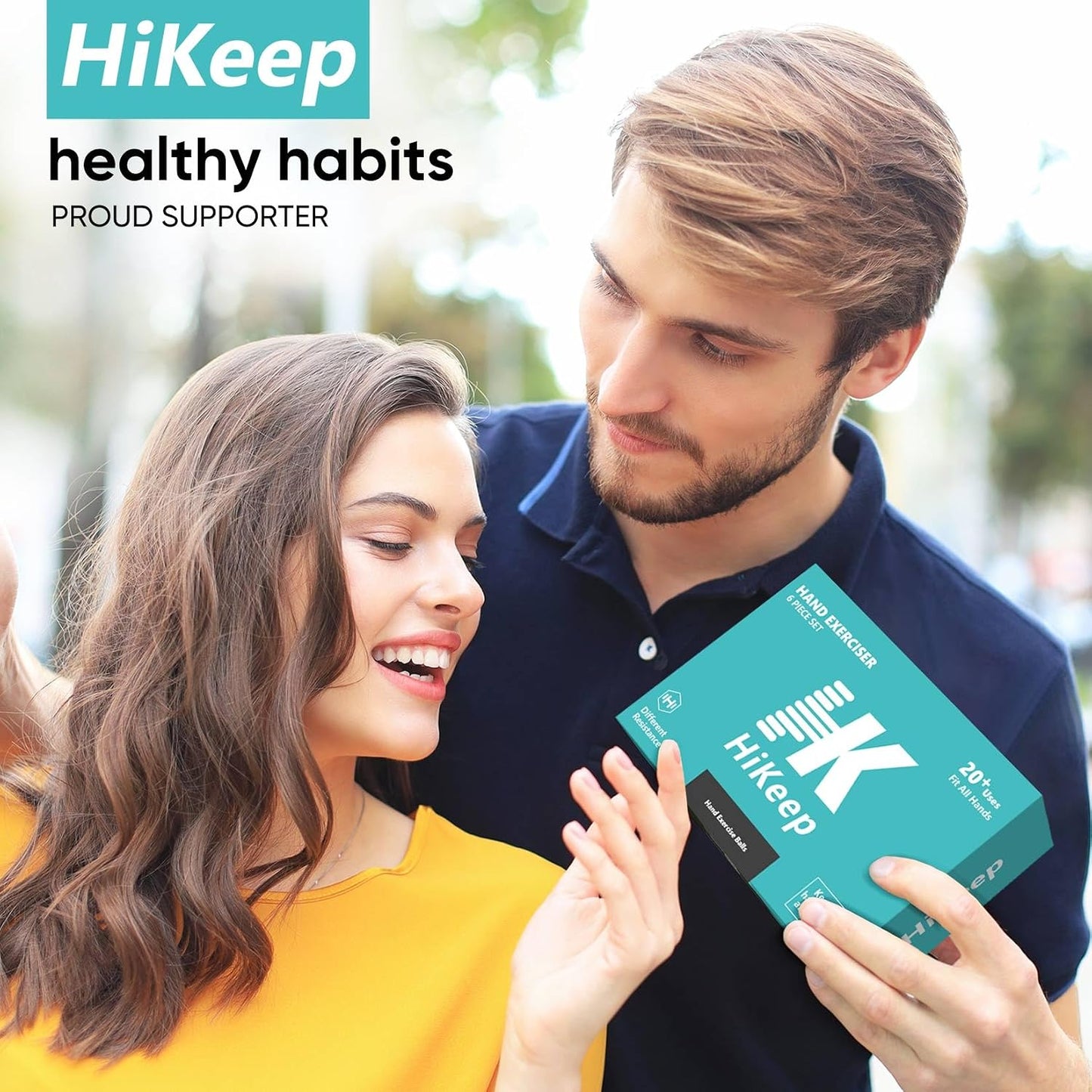 HiKeep Stress Balls for Adults (6 Pack), Stress Ball, Grip Strength Trainer