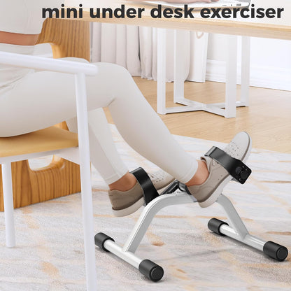 RYGEO Pedal Exerciser Mini Exercise Bike for Leg and Arm Recovery Exercise Lightweight and Portable Floor Bike