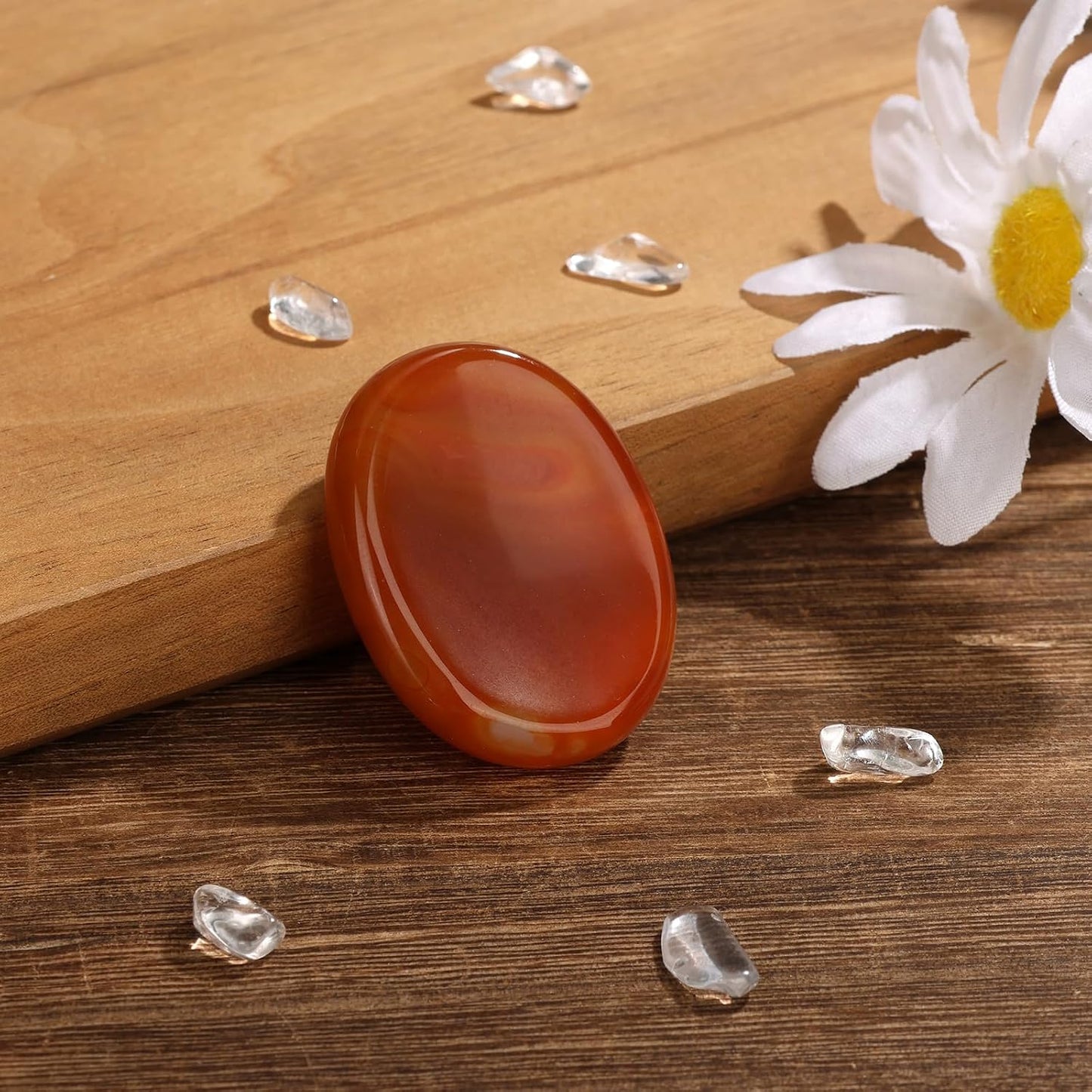 6PCS Thumb Worry Stone for Anxiety Healing Crystals Sets, Hand Carved Crystals and Healing Stones, Meditation Crystal Reiki Natural Relax Palm Stone for Anxiety Therapy Relief