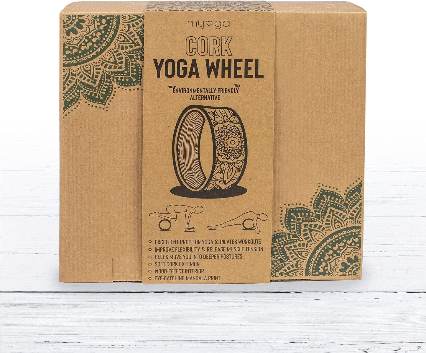 Myga Yoga Wheel,Exercise Prop for Back Pain, Yoga Poses, Pilates, Stretches, Backbend Inversions and Bridge Position,Improves Flexibility, Balance and Core Strength