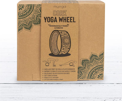 Myga Yoga Wheel,Exercise Prop for Back Pain, Yoga Poses, Pilates, Stretches, Backbend Inversions and Bridge Position,Improves Flexibility, Balance and Core Strength