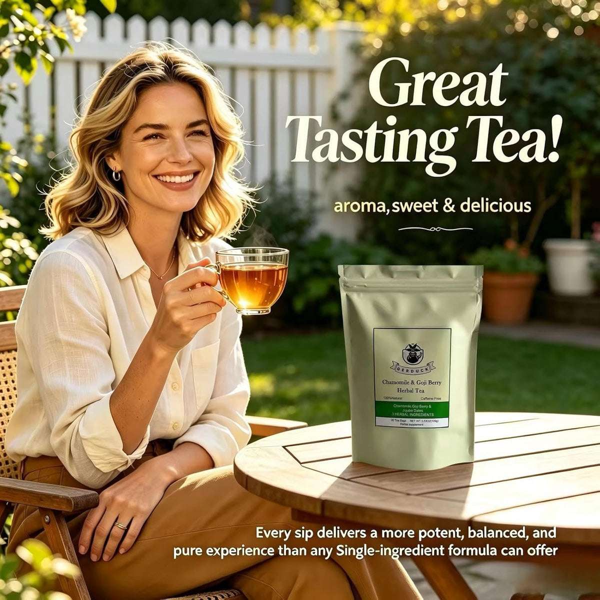 Chamomile Tea with Goji Berry & Jujube Dates - Naturally Sweet & Floral