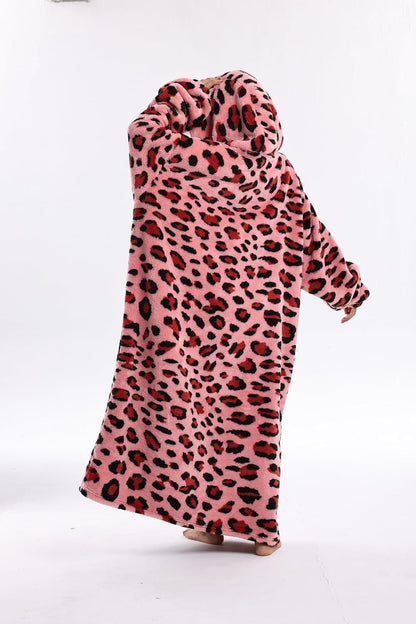 Capecage Blanket Hoodie, Long Hooded Blanket Sweatshirt as Birthday Gifts for Women Men, Long Wearable Blanket for Women Men.