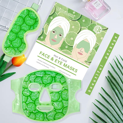 ZNÖCUETÖD Cold Face Ice Mask Facial Ice Pack, Hot Cold Compress for Face