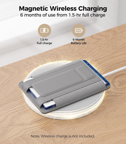 for MagSafe Wallet, Works with Apple Find My, 5-Card RFID Holder with Stand Also Grip, Strong Magnetic Wallet for iPhone 17/16/15/14/13/12 Pro Max Air Plus, Wireless Charging, Black