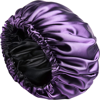 YANIBEST Silk Bonnet Satin Bonnet for Sleeping Women Men, Adjustable Double Layer Hair Bonnet for Curly Braids Reduce Frizz