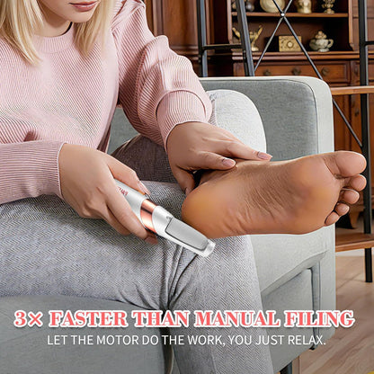 Foot Callus Remover, Electric Callus Remover for Feet with Dual Roller Heads, 2 Speeds & LED Light, 3× Faster Than Manual, 90-Min Runtime, Pedicure Tools for Feet, Foot File for Home Use