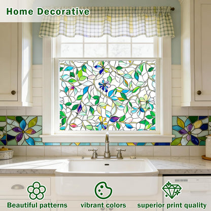 Window Film, Frosted Privacy, One Way Tint, UV Block, Heat Insulation, Anti-Glare, Static Cling, Renter Friendly for Home Bathroom Door