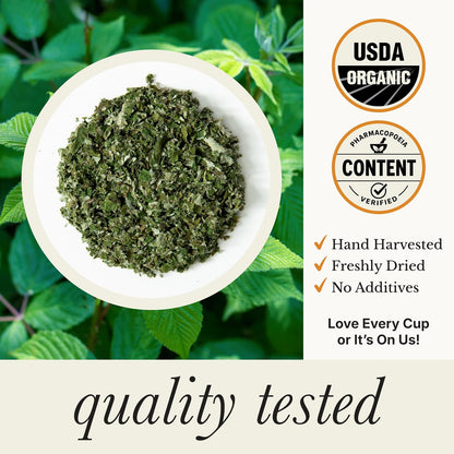 Wild Bliss Organic Red Raspberry Leaf Tea for Pregnancy and Menstrual Support - Loose Leaf Herbal Tea - 1.76 Oz - 25 Servings