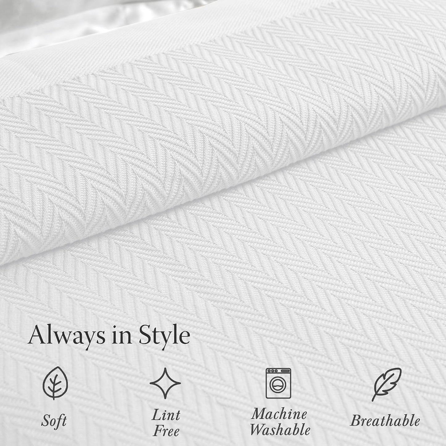 Threadmill Travel Blanket Cotton Viscose from Bamboo - Airplane Premium Soft Flight Grey Throw Blanket in Cloth Bag (Grey Color) Compact & Portable Blanket for Travel, Car, Picnic & Camping