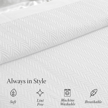 Threadmill Travel Blanket Cotton Viscose from Bamboo - Airplane Premium Soft Flight Grey Throw Blanket in Cloth Bag (Grey Color) Compact & Portable Blanket for Travel, Car, Picnic & Camping