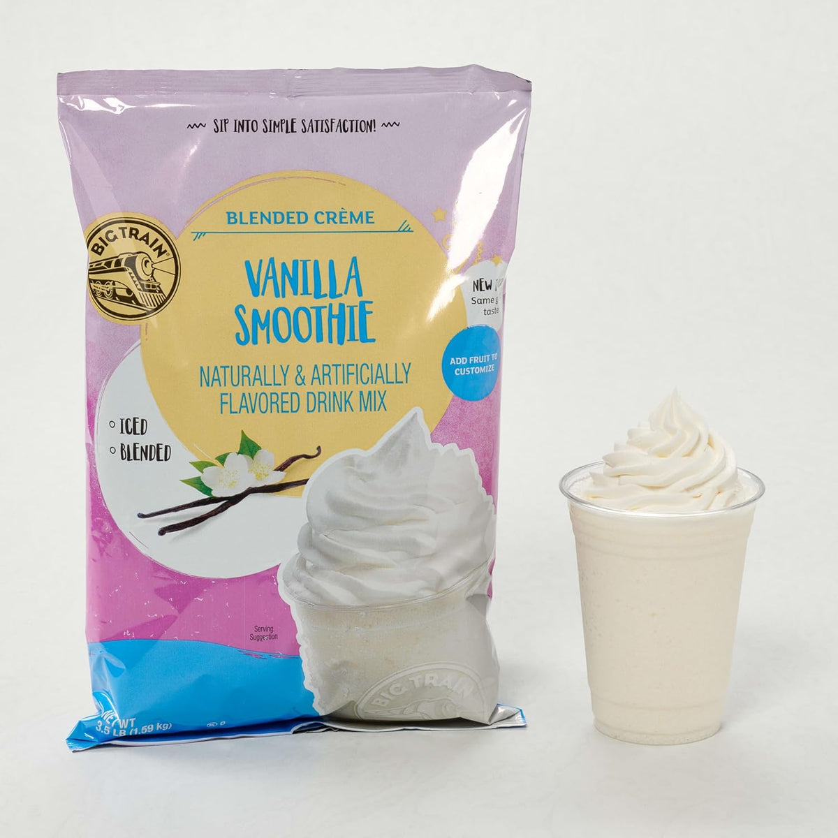 Big Train Vanilla Bean Blended Crème Beverage Mix, 3.5 Pound (Pack of 1) - Colors A