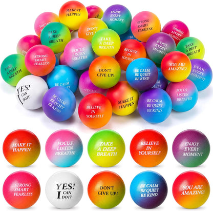Sotiff 100 Pcs Motivational Balls Bulk for Adults, Ten Colors Inspirational