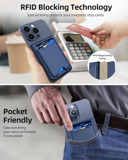 ExtreLife for Magsafe Wallet, Works with Apple Find My, 6 Cards Holder
