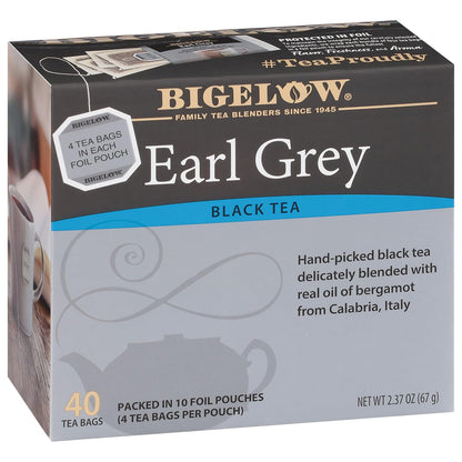 Bigelow Tea Earl Grey Black Tea Bags, 40 Count (Pack of 6)