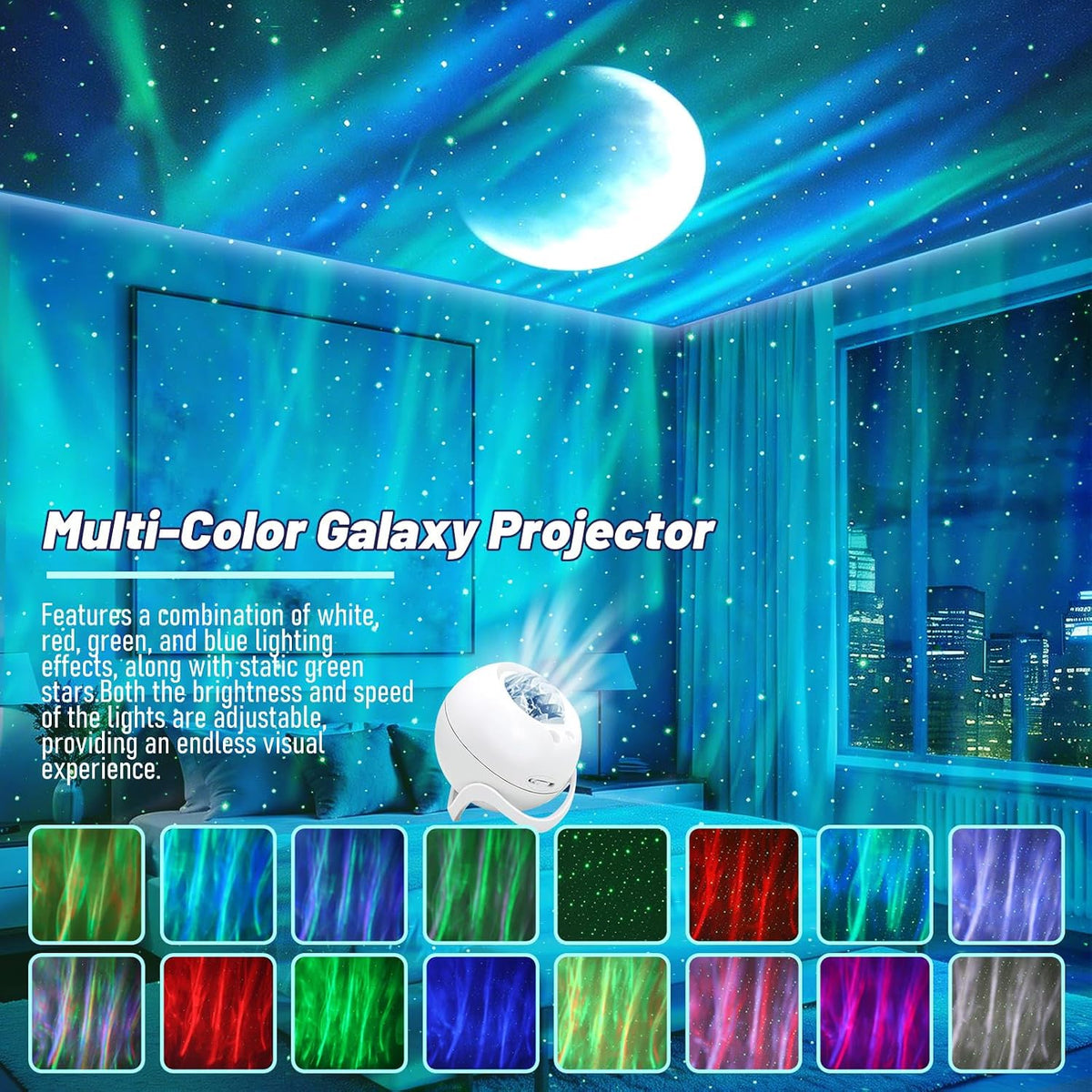 Star Projector, Galaxy Projector, Remote Control & Timer Galaxy Light