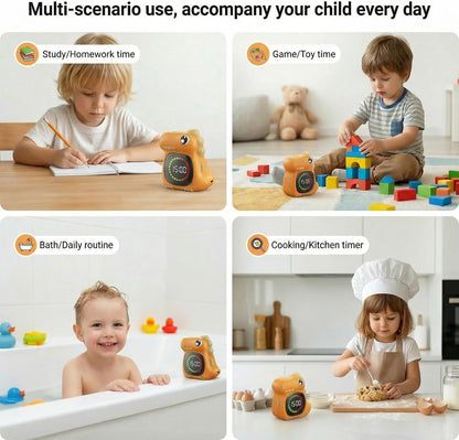 Visual Timer for Kids 99 Minute Digital Potty Training Timer for Homeschool | Dual sound; Dinosaur Look; Long Battery Life