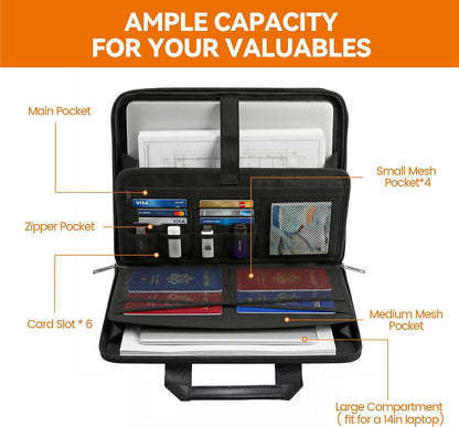 TILYMOL Fireproof Document Bag (5200℉) with Upgraded Heat Insulated Layers