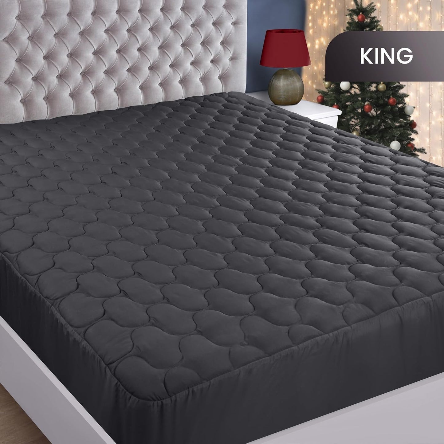 Utopia Bedding Waterproof Mattress Protector, Queen Mattress Pad, Noiseless Quilted Fitted Cover with Deep Pocket Stretches up to 16 Inches (White)