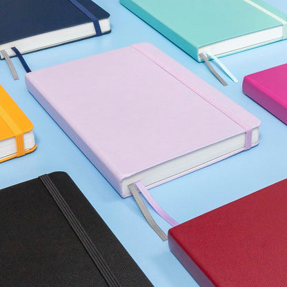 PAPERAGE Lined Journal Notebook, Hardcover Journal for Women & Men, 160 Pages, (5.6 in x 8 in), College Ruled Journaling Notebook for Work, School Supplies & Note Taking, (Black)