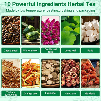 Liver Detox Tea, Chinese Kidney and Liver Cleanse Detox Herbal Tea Support Kidney Healthy Function with 11 Precious Ingredients Formula (1 Pack/15 Bags)