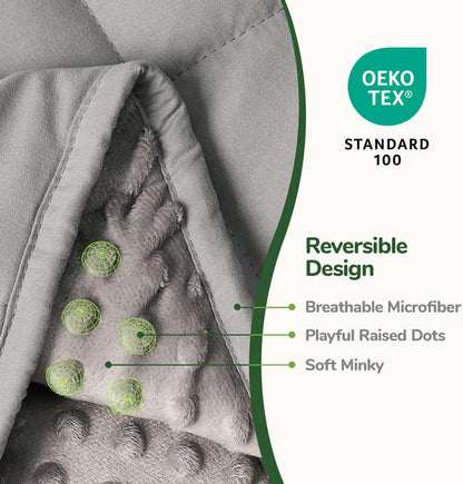 Sivio Weighted Lap Blanket, Weighted Blankets,Soft and Cozy Cooling Heavy Blanket, Calm and Nap, School and Home,2lbs 20 x 30inches, Grey